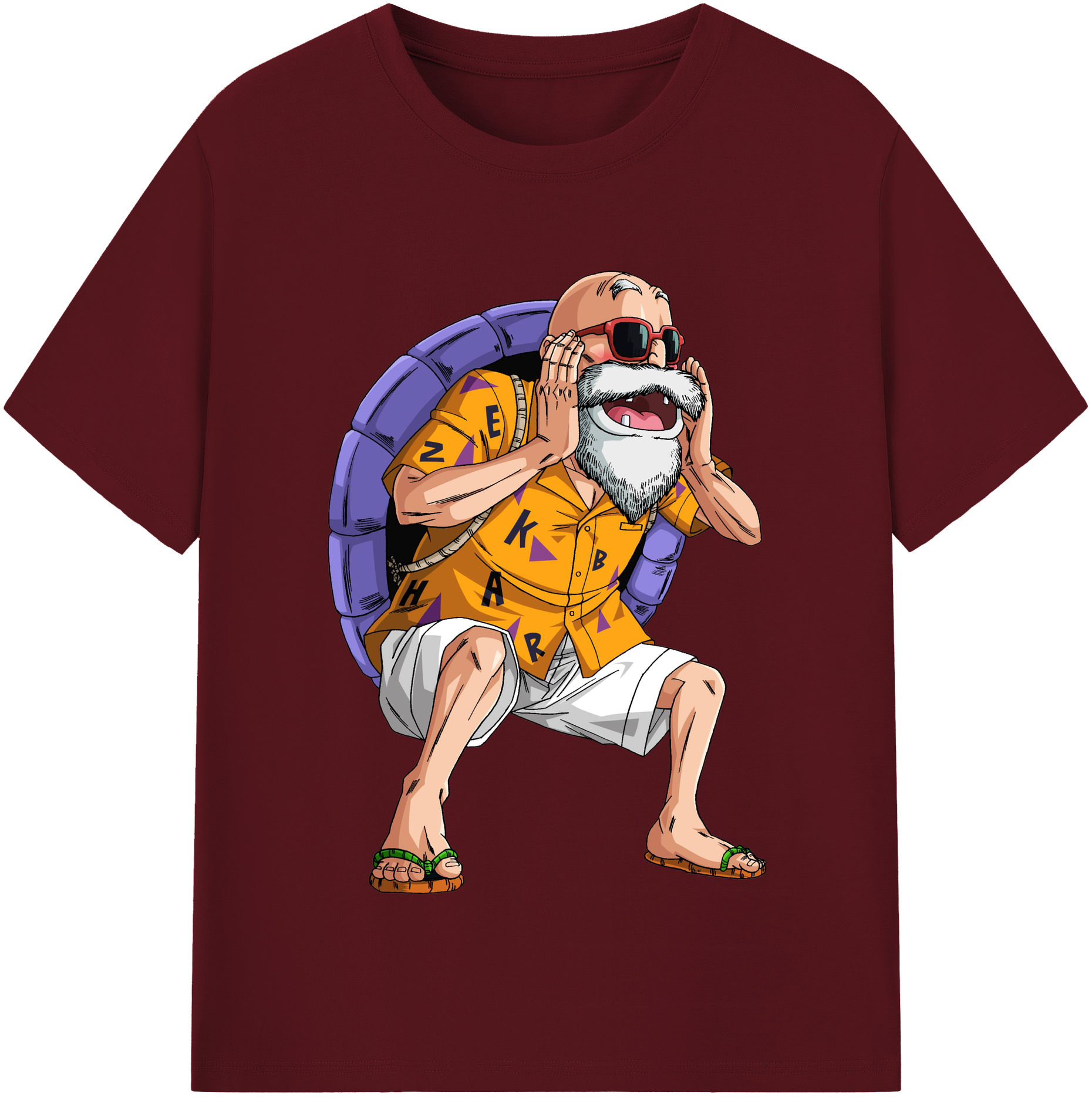 （画像用） ドラゴンボール 亀仙人（かめせんにん） DRAGON BALL Master Roshi Kame Sennin 綿100％半袖Tシャツ（フロントプリント）